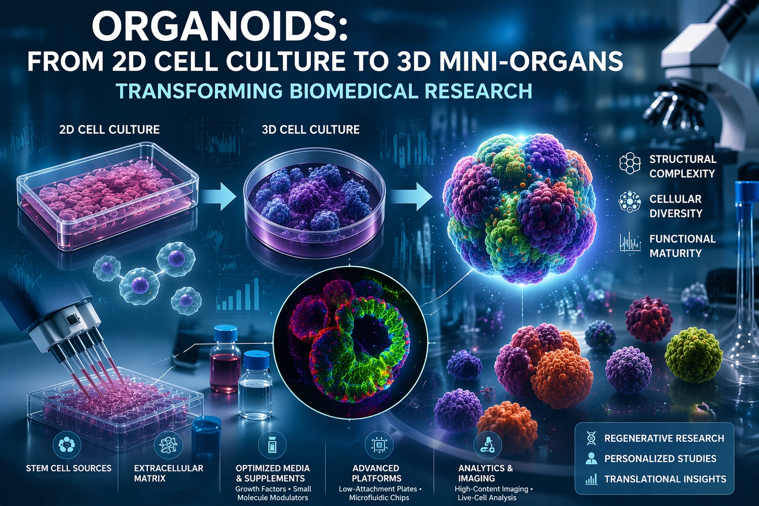 Organoids and the Shift from 2D to 3D Cell Culture: Advanced In Vitro Systems for Translational Research