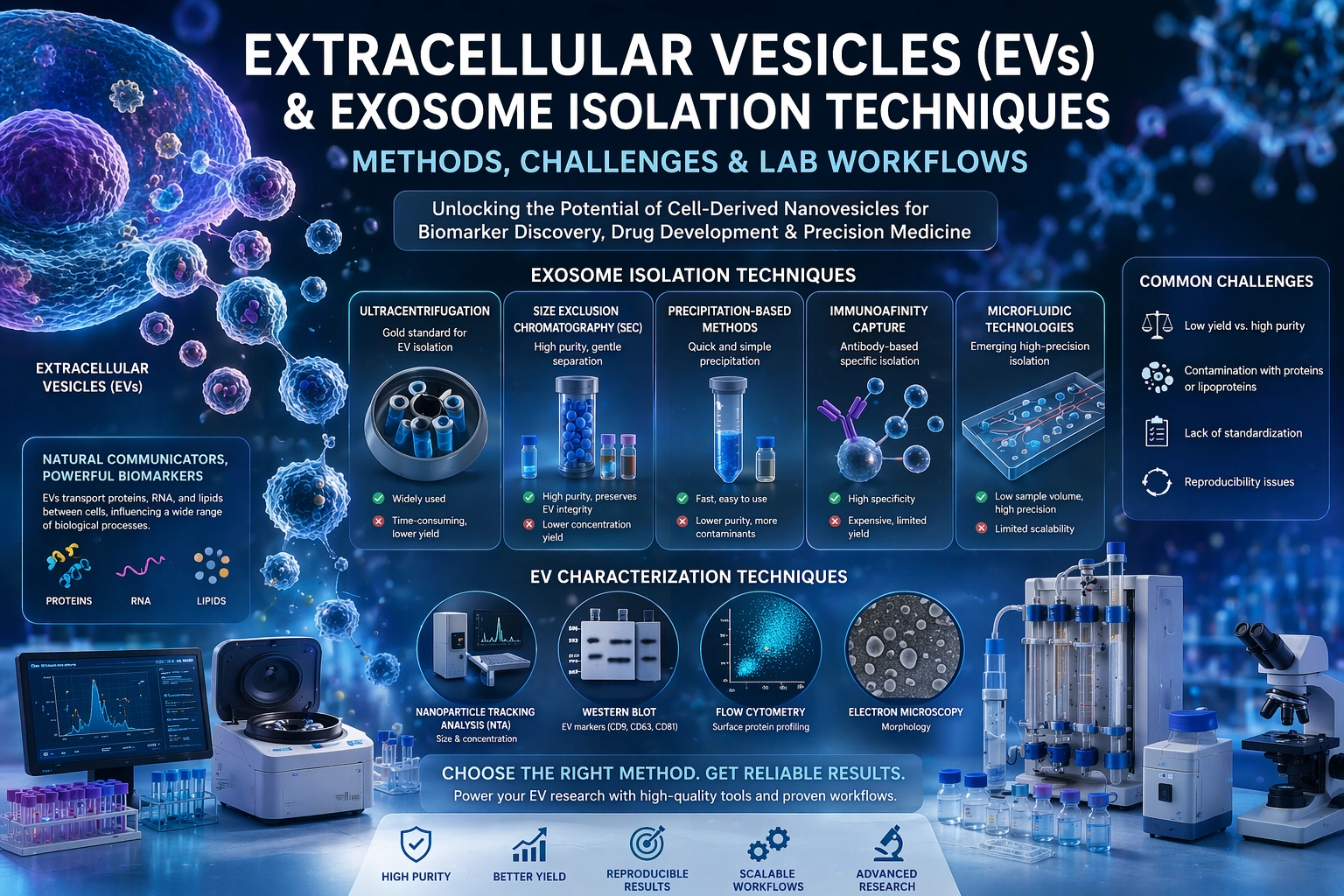 Extracellular Vesicles (EVs) & Exosome Isolation Techniques: Methods, Challenges & Lab Workflows
