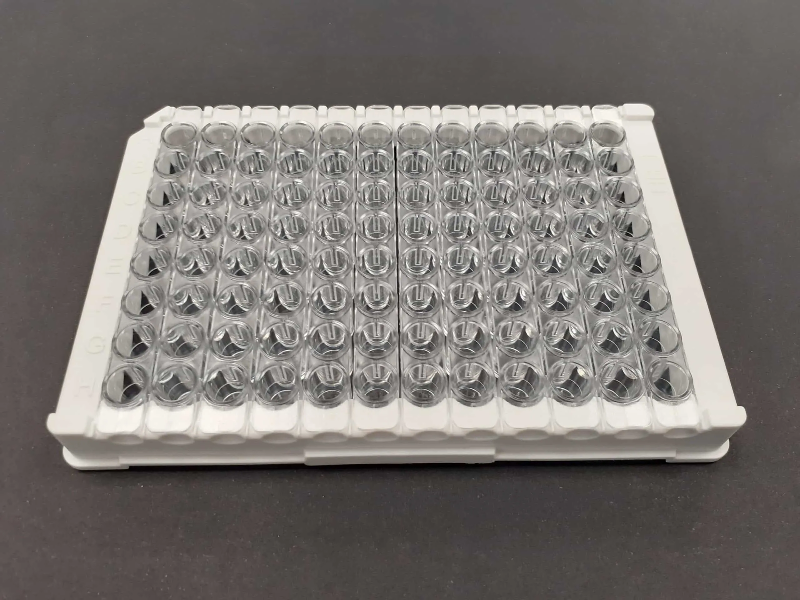 Amine Treated - 96 well plates - 8 Well Strips on 12 x 8 frame - Clear PS - image 1