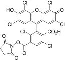6-HEX, SE [6-Carboxy-2',4,4',5',7,7'-hexachlorofluorescein, succinimidyl ester] *Single Isomer* - image 1