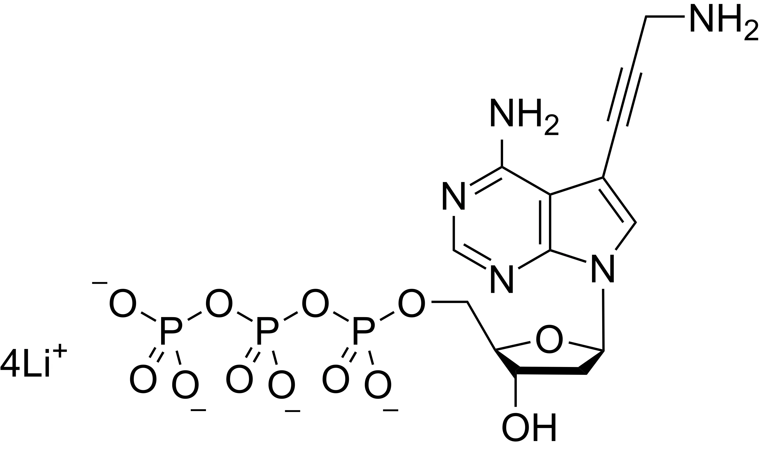 Aminopropargyl dATP [7-Deaza-7-Propargylamino-2'-deoxyadenosine-5'-triphosphate] - image 1