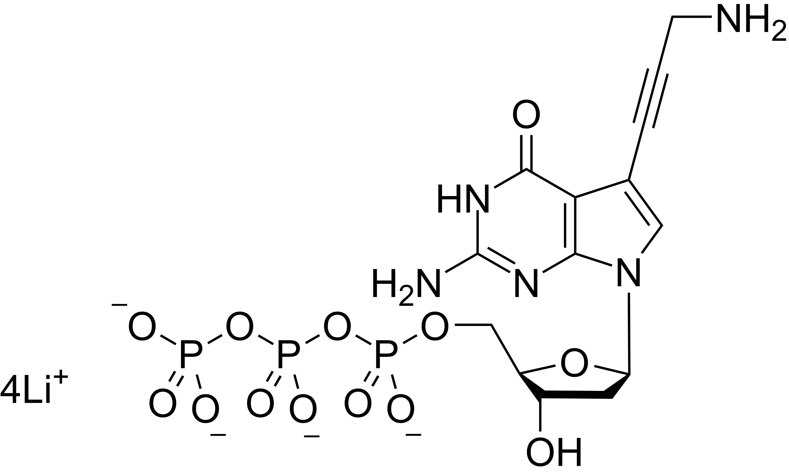 Aminopropargyl dGTP [5-Propargylamino-2'-deoxyguanosine-5'-triphosphate] - image 1