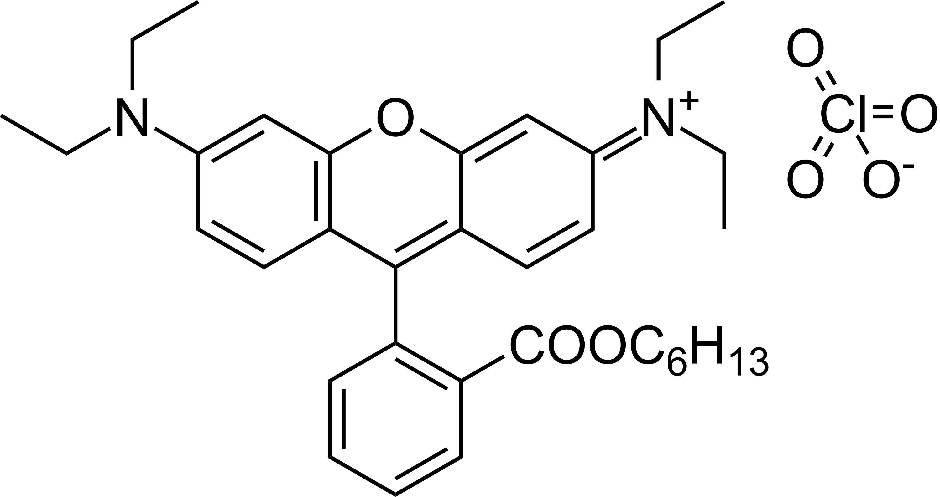 Rhodamine B, hexyl ester, perchlorate - image 1