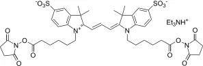 Cyanine 3 bissuccinimidyl ester [equivalent to Cy3® bisNHS ester] - image 1