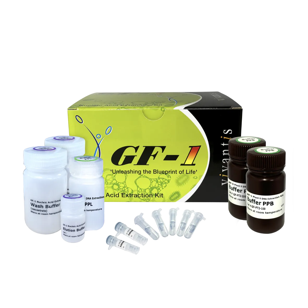 GF-1 Plant II DNA Extraction Kit (Proteinase K included), 100 preps - image 1