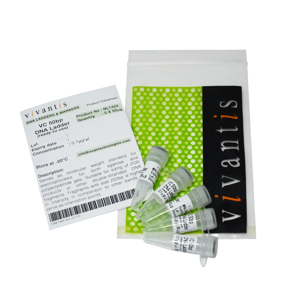 VC 50bp DNA Ladder (ready-to-use), 5x 50 µg - image 1
