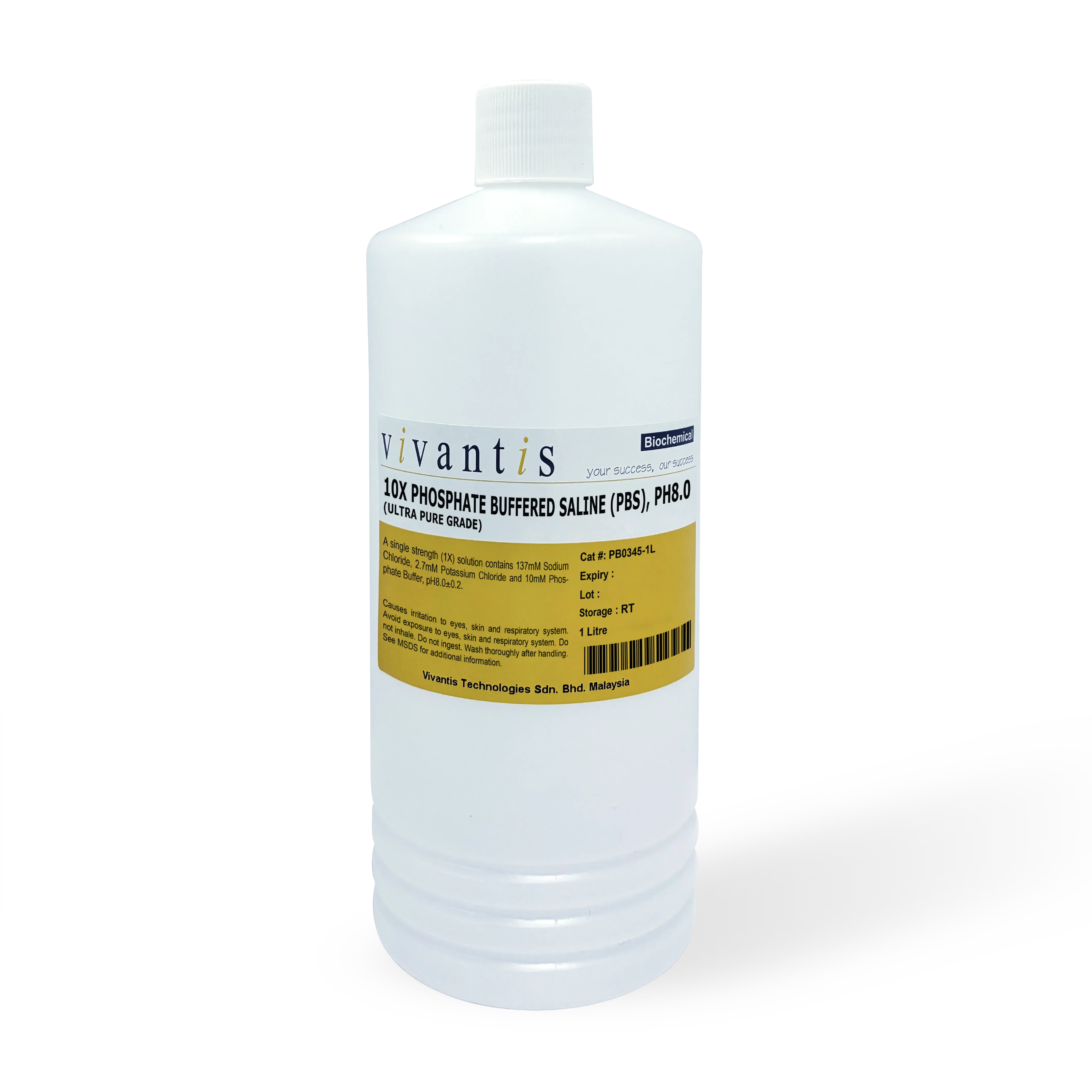 10X Phosphate Buffered Saline (1X Phosphate Buffered Saline, pH8.0), Ultra Pure Grade, 1 L - image 1