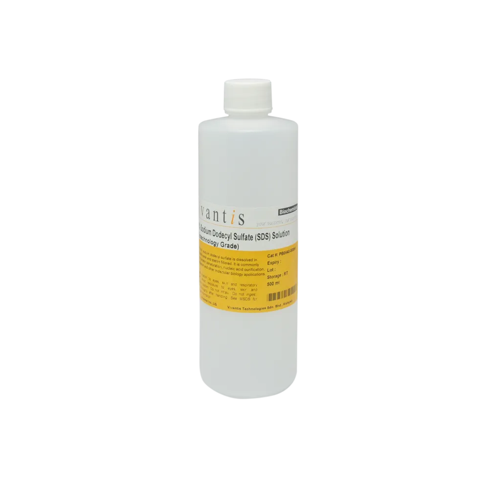 10% Sodium Dodecyl Sulfate (SDS) Solution, Biotechnology Grade, 500 mL - image 1