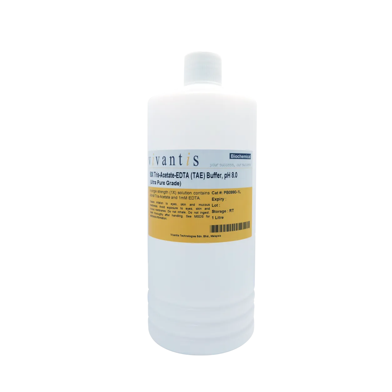 50X Tris-Acetate-EDTA (TAE) Buffer (1X Tris-Acetate-EDTA Buffer, pH8.0), Ultra Pure Grade, 1 L - image 1