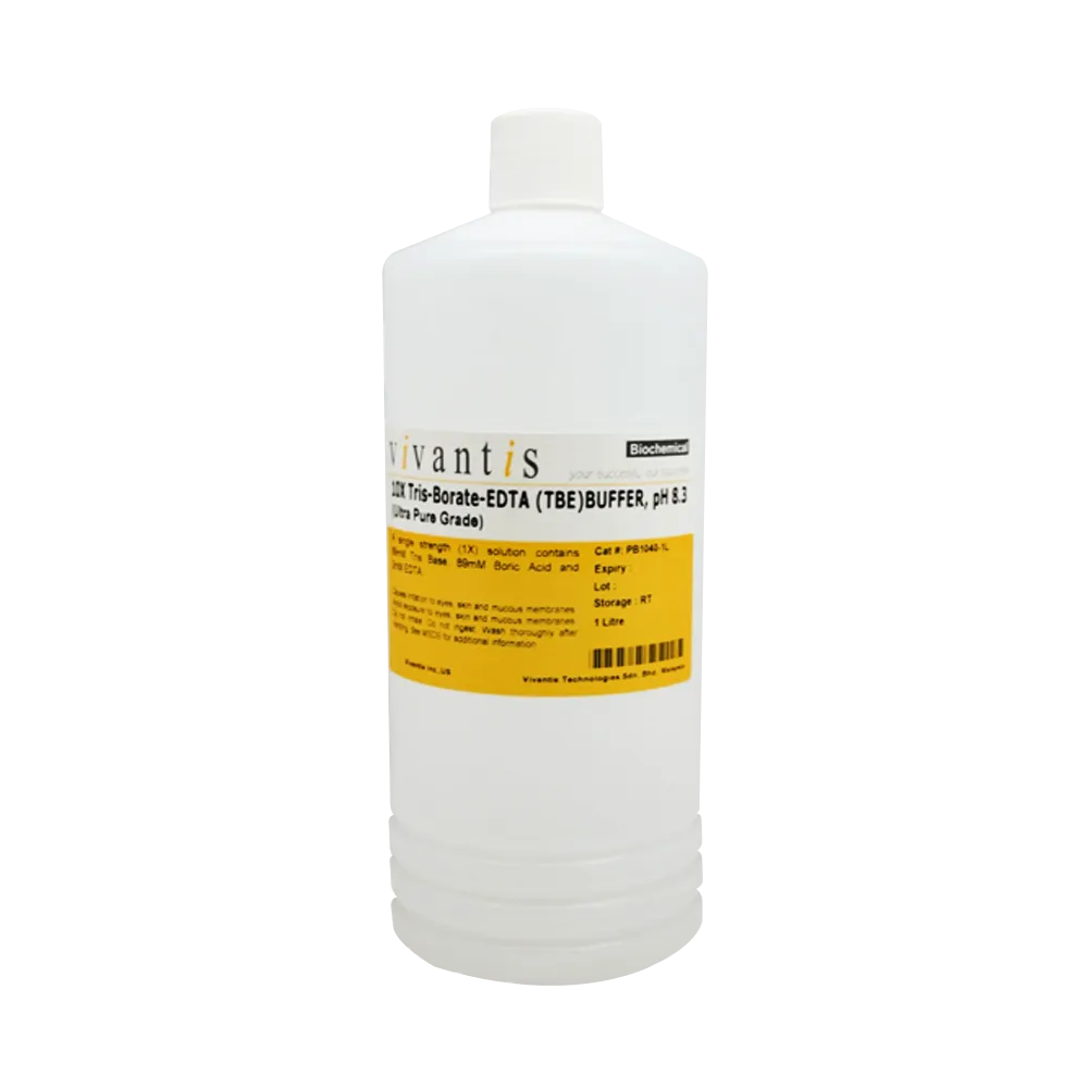 10X Tris-Borate-EDTA (TBE) Buffer (1X Tris-Borate-EDTA Buffer, pH8.3), Ultra Pure Grade, 1 L - image 1