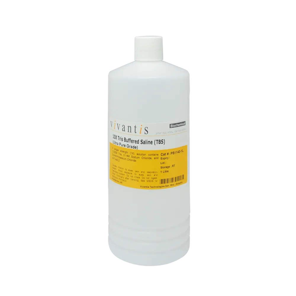 10X Tris Buffered Saline (TBS) (1X Tris Buffered Saline, pH7.4), Ultra Pure Grade, 1 L - image 1