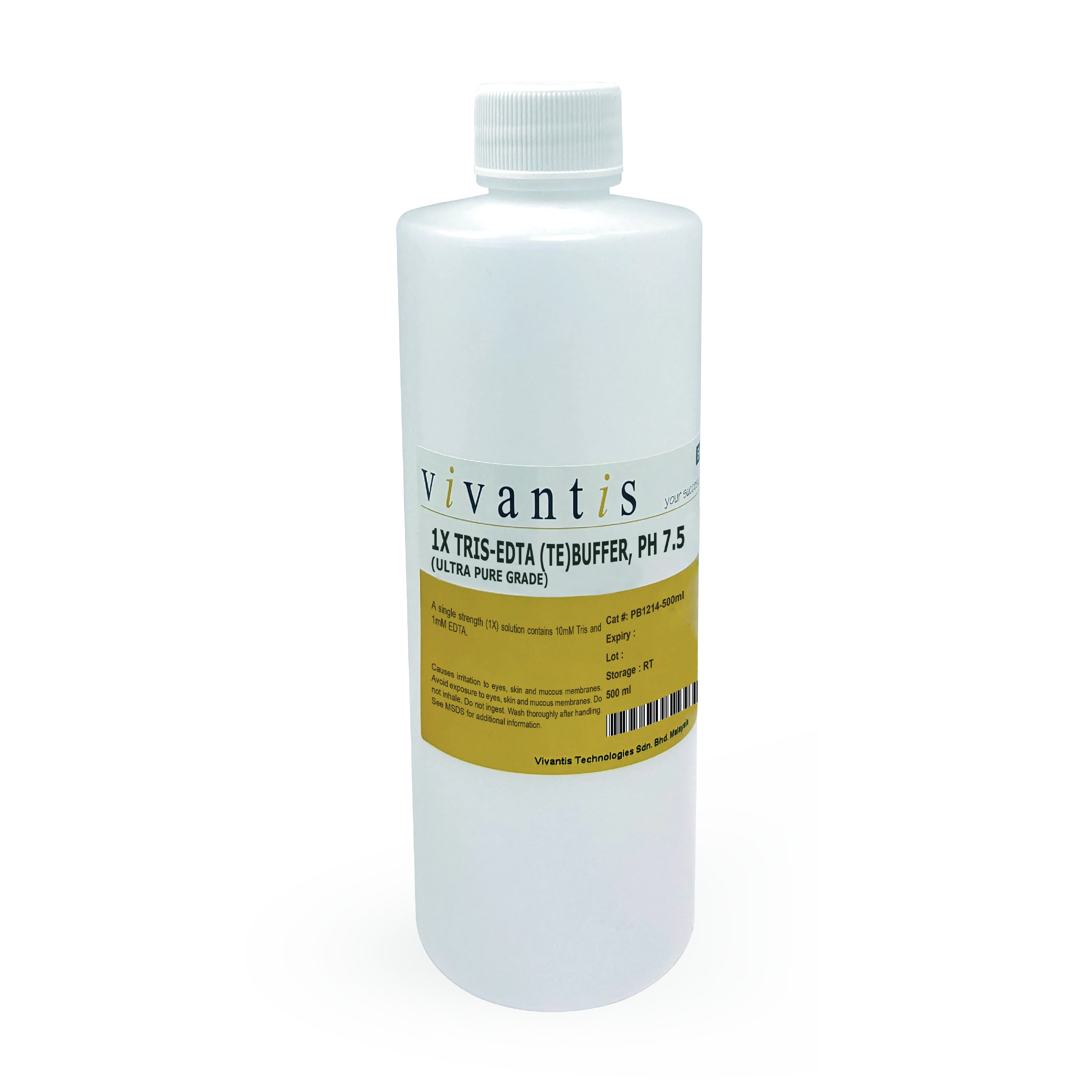 1X Tris-EDTA (TE) Buffer, pH7.5, Ultra Pure Grade, 500 mL - image 1