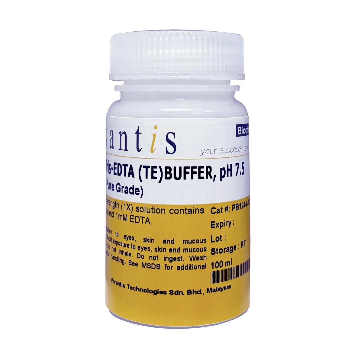 10X Tris-EDTA (TE) Buffer (1X Tris-EDTA Buffer, pH7.5), Ultra Pure Grade, 100 mL - image 3