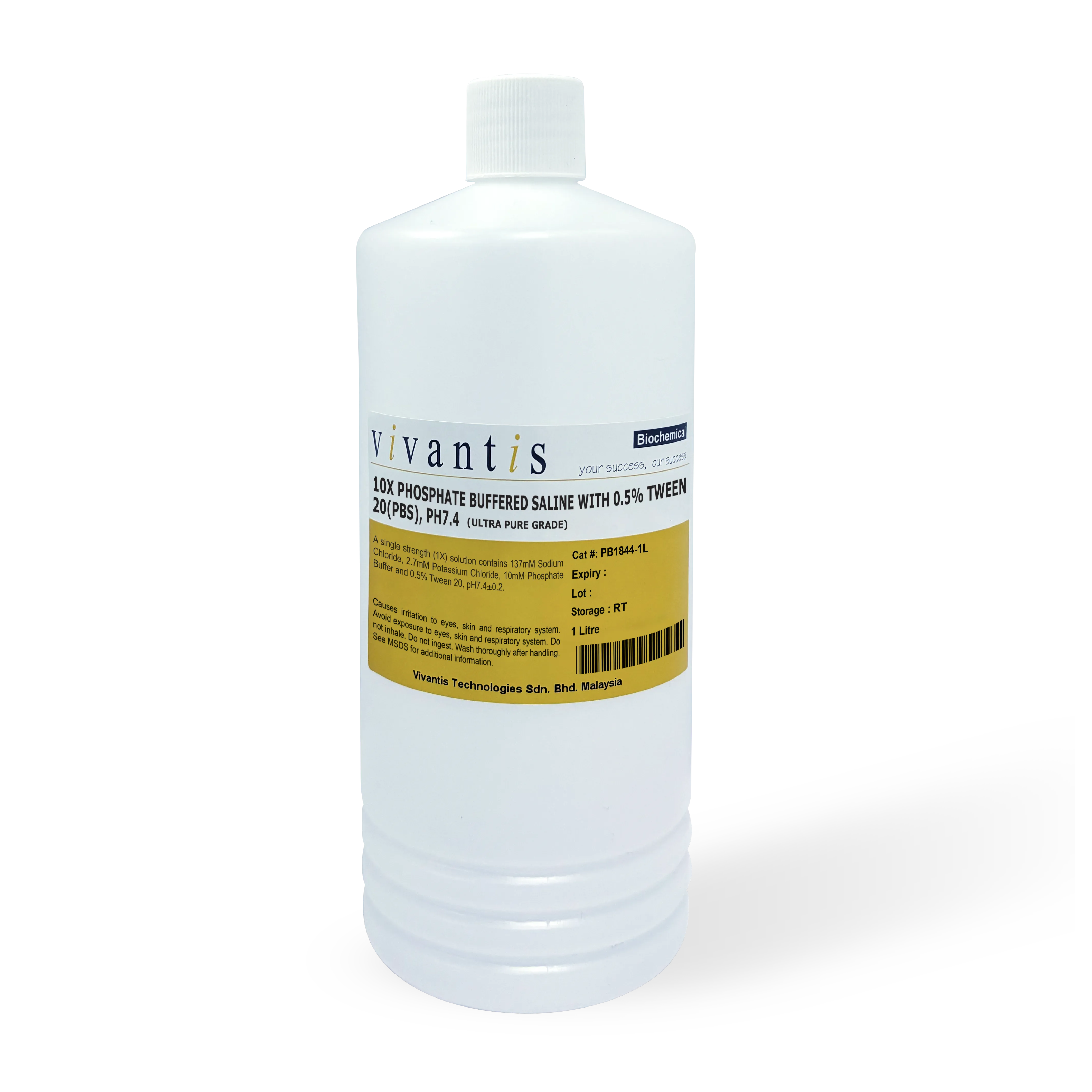 10X Phosphate Buffered Saline-Tween 20, Ultra Pure Grade, 1 L - image 1