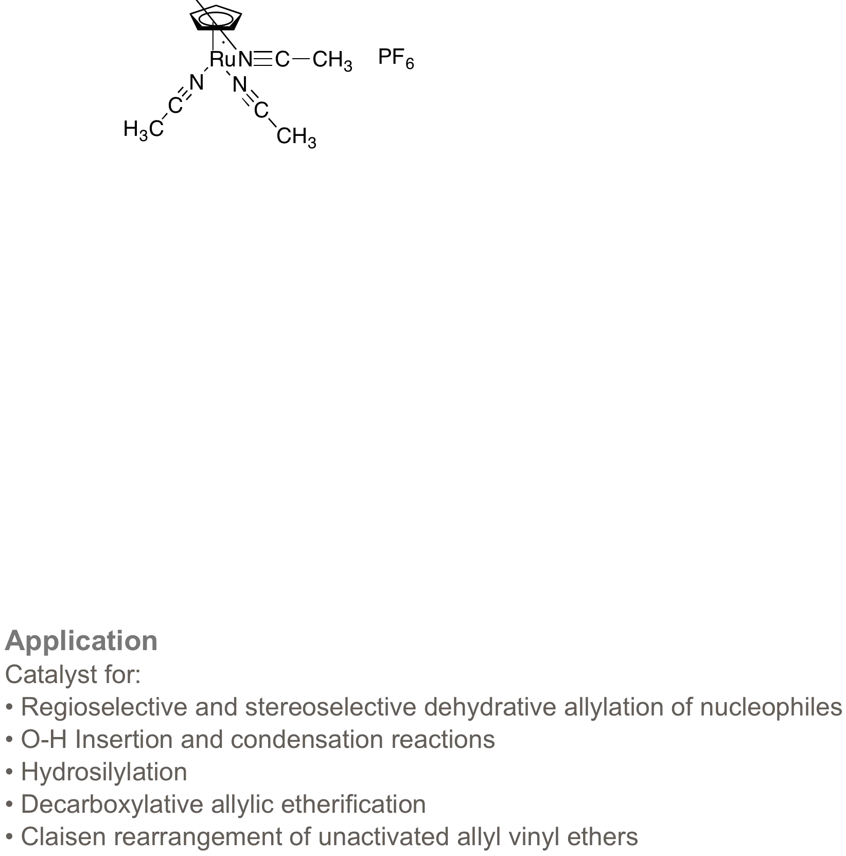 Tris(acetonitrile)cyclopentadienylruthenium(II) Hexafluorophosphate - image 1