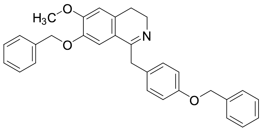 3,4-Dihydro-6-methoxy-7-(phenylmethoxy)-1-[[4-(phenylmethoxy)phenyl]methyl]-isoquinoline - image 1