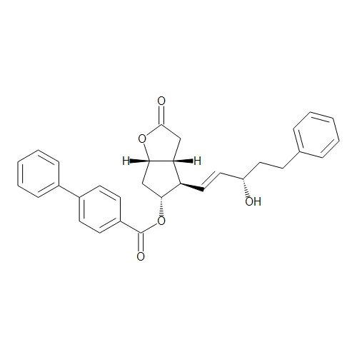 (3aR,4R,5R,6aS)-Hexahydro-4-[(1E,3S)-3-hydroxy-5-phenyl-1-penten-1-yl]-2-oxo-2H-cyclopenta[b]furan-5-yl Ester [1,1'-Biphenyl]-4-carboxylic Acid - image 1