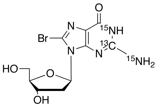 8-Bromo-2’-deoxyguanosine-13C,15N2 - image 1
