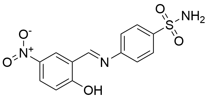4-[(E)-[(2-Hydroxy-5-nitrophenyl)methylene]amino]benzenesulfonamide - image 1
