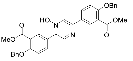 Dimethyl 5,5'-(1-Hydroxy-1,2-dihydropyrazine-2,5-diyl)bis(2-(benzyloxy)benzoate) - image 1