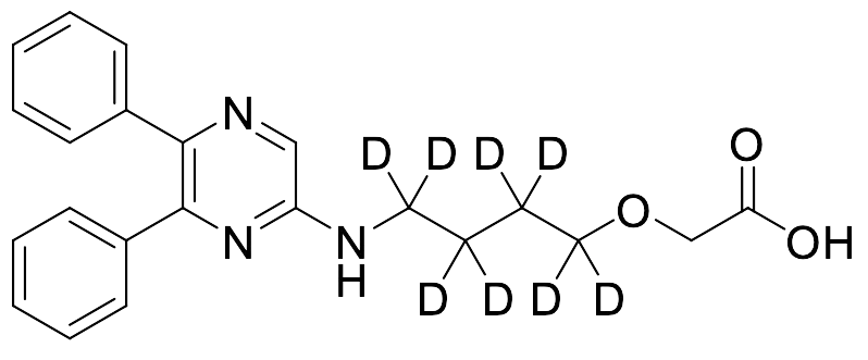 2-(4-((5,6-Diphenylpyrazin-2-yl)amino)butoxy)acetic Acid-D₈ - image 1