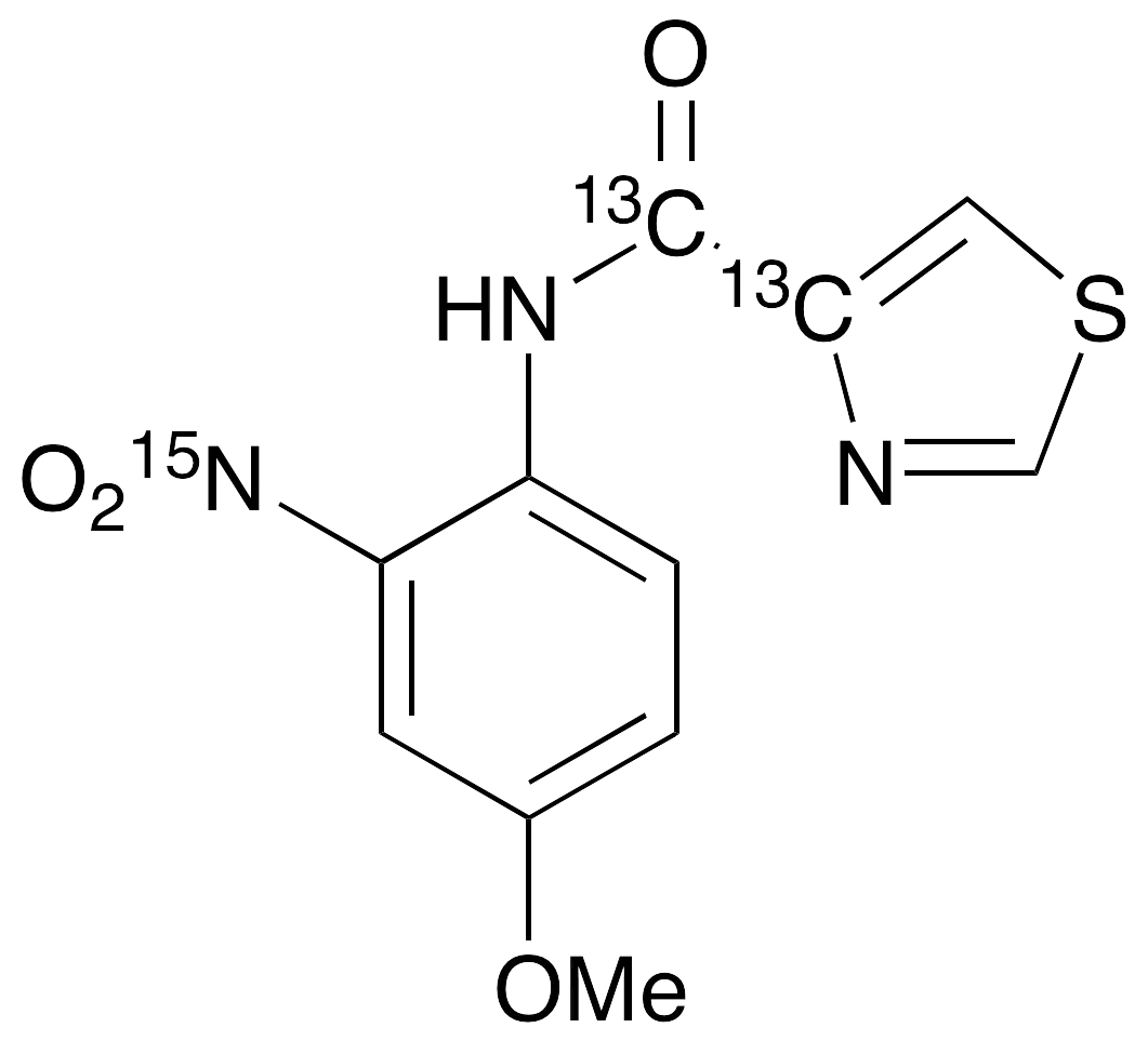 N-(4-Methoxy-2-nitrophenyl)-4-thiazolecarboxamide-13C2,15N - image 1