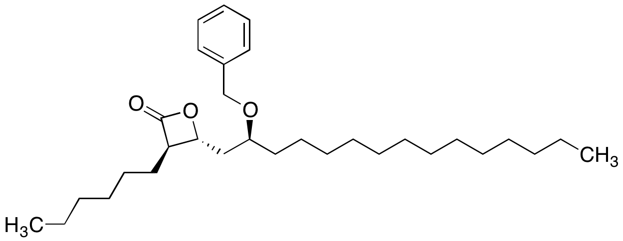 (3R,4R,2'S)-3-Hexyl-4-(2'-benzyloxypentadec-1'-yl) Oxetan-2-one - image 1
