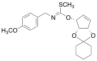 (1R,2R,3R)-3-[N-(4-Methoxybenzyl)imidomethylthiomethoxy]-1,2-dihydroxy-4-cyclopropene 1,2-Cyclohexyl Ketal - image 1
