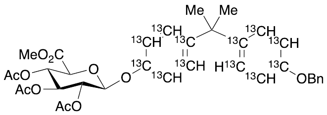 4’-O-Benzyl Bisphenol A Tri-O-acetyl-Beta-D-glucuronic Acid Methyl Ester-13C12 - image 1
