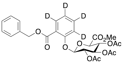 Methyl 1-((2-Benzyloxycarbonxyl)phenyl)-2,3,4-tri-O-acetyl-Beta-D- glucopyranuronate-d4 - image 1