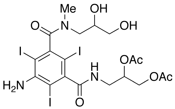 5-Amino-N’-[2,3-bis(acetyloxy)propyl]-N-(2,3-dihydroxypropy)-2,4,6-triiodo-N-methyl-1,3-benzenedicarboxamide - image 1