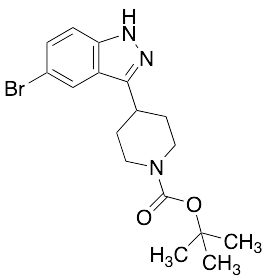 tert-Butyl 4-(5-Bromo-1H-indazol-3-yl)piperidine-1-carboxylate - image 1