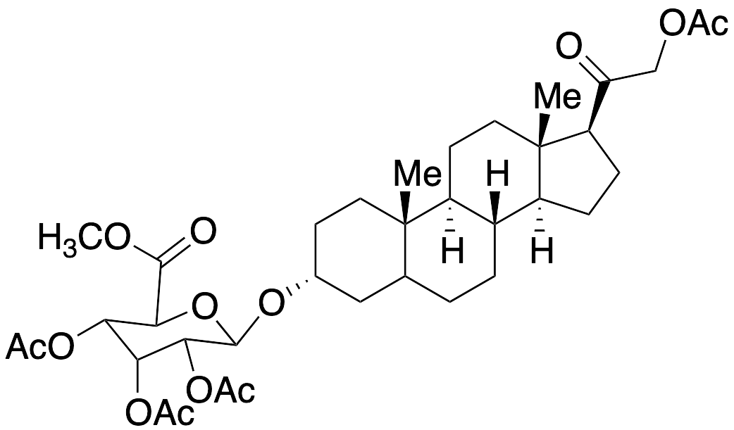 (2R,3R,4R,5S,6S)-2-(((3R,8R,9S,10S,13S,14S,17S)-17-(2-Acetoxyacetyl)-10,13-dimethylhexadecahydro-1H-cyclopenta[a]phenanthren-3-yl)oxy)-6-(methoxycarbonyl)tetrahydro-2H-pyran-3,4,5-triyl Triacetate - image 1