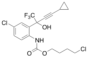 4-Chloro-2-[3-cyclopropyl-1-hydroxy-1-(trifluoromethyl)-2-(propynyl)phenyl]carbamic Acid 4-Chlorobutyl Ester - image 1