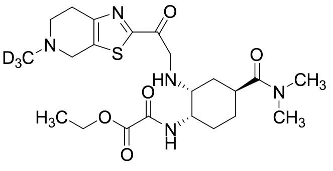 Ethyl 2-(((1S,2R,4S)-4-(Dimethylcarbamoyl)-2-((2-(5-(methyl-d3)-4,5,6,7-tetrahydrothiazolo[5,4-c]pyridin-2-yl)-2-oxoethyl)amino)cyclohexyl)amino)-2-oxoacetate - image 1