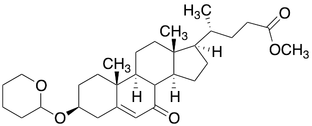 (4R)-Methyl 4-((3S,9S,10R,13R,14S,17R)-10,13-Dimethyl-7-oxo-3-((tetrahydro-2H-pyran-2-yl)oxy)-2,3,4,7,8,9,10,11,12,13,14,15,16,17-tetradecahydro-1H-cyclopenta[a]phenanthren-17-yl)pentanoate - image 1