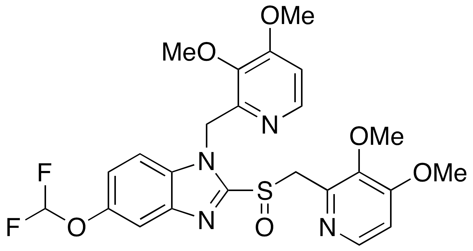 N-[(3,4-Dimethoxy-2-pyridinyl)methyl] Pantoprazole(Mixture of 1 and 3 isomers) - image 1