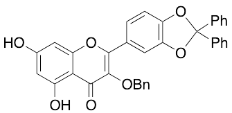 2-(2,2-Diphenyl-1,3-benzodioxol-5-yl)-5,7-dihydroxy-3-(phenylmethoxy)-4H-1-benzopyran-4-one - image 1