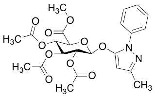 3-Methyl-1-phenyl-1H-pyrazol-5-yl b-D-Glucopyranosiduronic Acid Methyl Ester 2,3,4-Triacetate - image 1