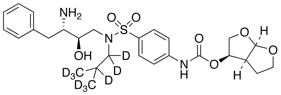 (3R,3aS,6aR)-Hexahydrofuro[2,3-b]furan-3-yl-4-(N-((2R,3S)-3-amino-2-hydroxy-4-phenylbutyl)-N-isobutyl-d9-sulfamoyl)phenylcarbamate (Darunavir-d9 Impurity) - image 1