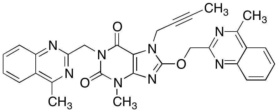 7-(But-2-yn-1-yl)-3-methyl-8-((4-methylquinazolin-2-yl)methoxy)-1-((4-methylquinazolin-2-yl)methyl)-1H-purine-2,6(3H,7H)-dione - image 1