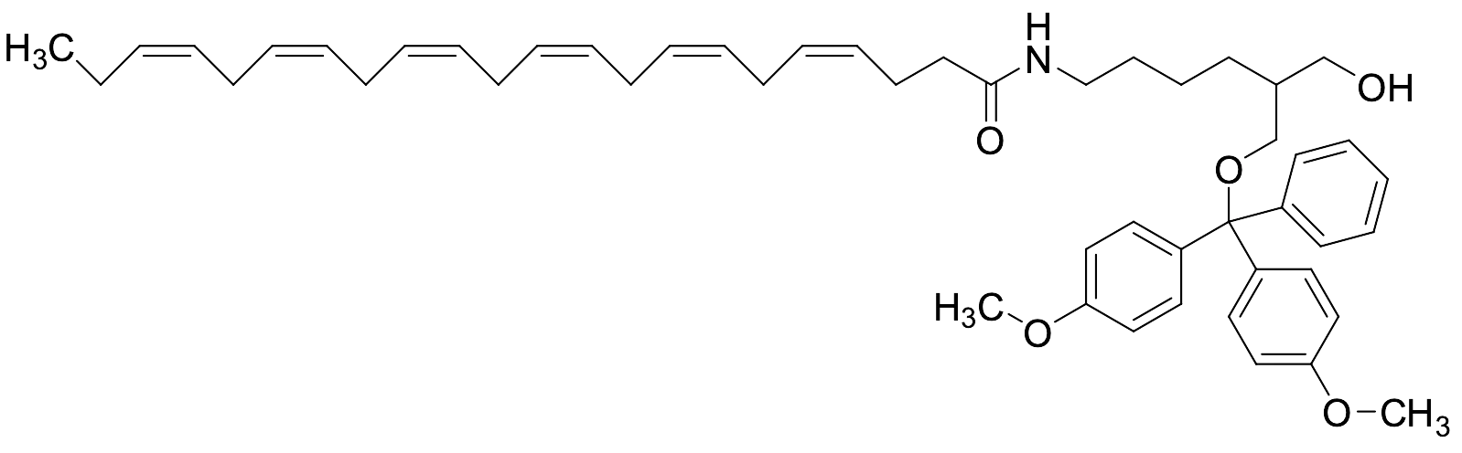 (4Z,7Z,10Z,13Z,16Z,19Z)-N-(6-(Bis(4-methoxyphenyl)(phenyl)methoxy)-5-(hydroxymethyl)hexyl)docosa-4,7,10,13,16,19-hexaenamide - image 1