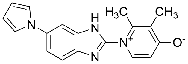 Pyridinium, 4-hydroxy-2,3-dimethyl-1-[6-(1H-pyrrol-1-yl)-1H-benzimidazol-2-yl]-, inner salt - image 1