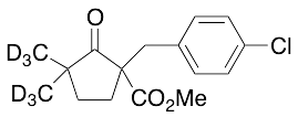 1-[(4-Chlorophenyl)methyl]-3,3-dimethyl-2-oxocyclopentanecarboxylic Acid-d6 Methyl Ester - image 1