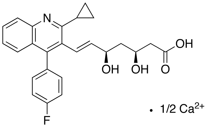 (3S,5R,6E)-7-[2-Cyclopropyl-4-(4-fluorophenyl)-3-quinolinyl]-3,5-dihydroxy-6-heptenoic Acid Calcium Salt - image 1