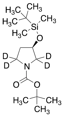 (3R)-3-[[(1,1-Dimethylethyl)dimethylsilyl]oxy]-1-pyrrolidinecarboxylic Acid 1,1-Dimethylethyl Ester-d4 - image 1