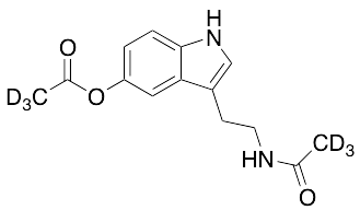 N-[2-[5-(Acetyloxy)-1H-indol-3-yl]ethyl]acetamide-D6 - image 1