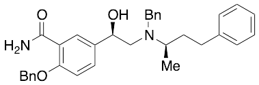 [R-(R*,R*)]-5-[1-Hydroxy-2-[(1-methyl-3-phenylpropyl)(phenylmethyl)amino]ethyl]-2-(phenylmethoxy)benzamide - image 1