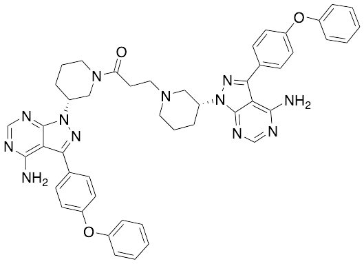 Ibrutinib Addition Adduct with (R)-1-(3-(4-Amino-3-(4-phenoxyphenyl)-1H-pyrazolo[3,4-d]pyrimidin-1-yl)piperidin-1-yl) - image 1