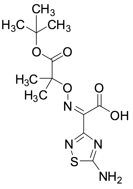 (Z)-2-(5-Amino-1,2,4-thiadiazol-3-yl)-2-(((1-(tert-butoxy)-2-methyl-1-oxopropan-2-yl)oxy)imino)acetic Acid - image 1